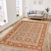 handmade Transitional Kafkaz Lt. Blue Brown Hand Knotted RECTANGLE 100% WOOL area rug 8 x 10